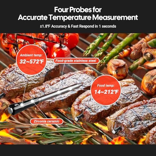 Remote control wifi thermometer with four probes — photo 3