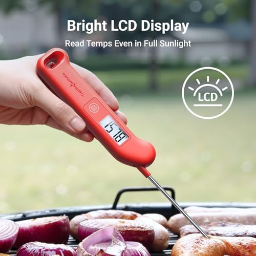 Red waterproof NIST certified digital thermometer — photo 4
