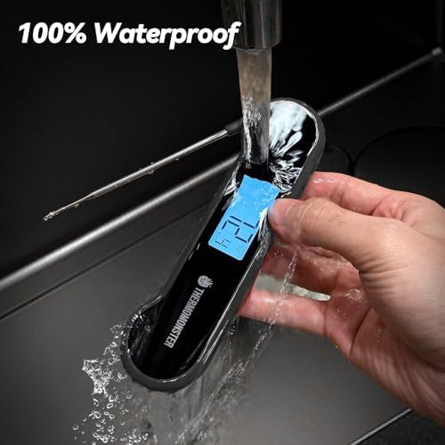 Black digital thermometer with fast response probe — photo 5