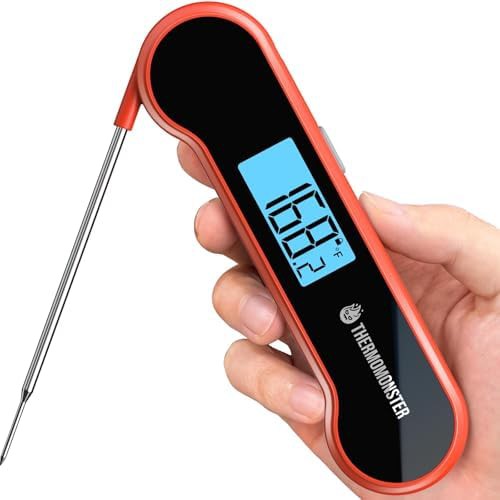 Red professional grade instant read thermometer