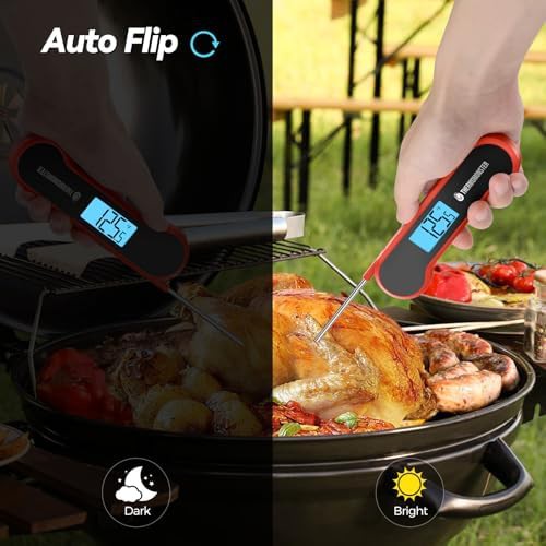 Red professional grade instant read thermometer — photo 4