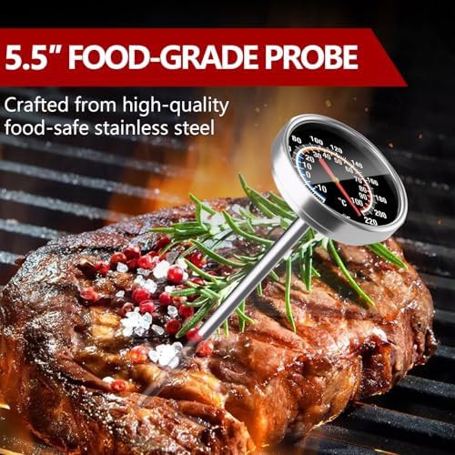 Stainless steel thermometer with 5.5 inch probe — photo 3