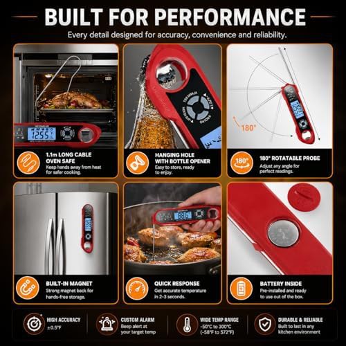 Dual probe waterproof digital meat thermometer — photo 5