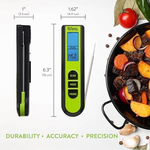 Green dual infrared and probe thermometer — photo 4