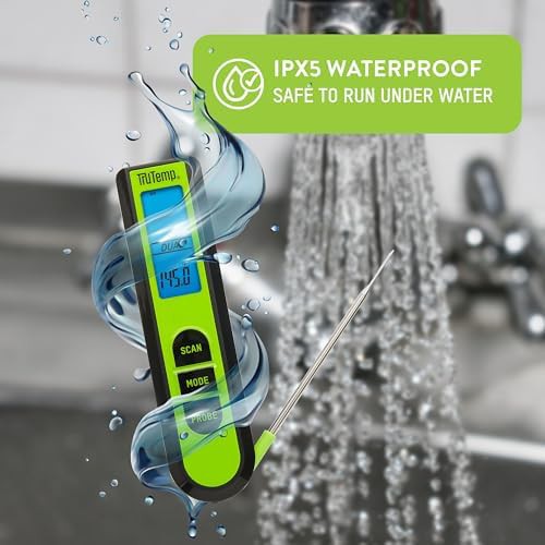 Green dual infrared and probe thermometer — photo 5