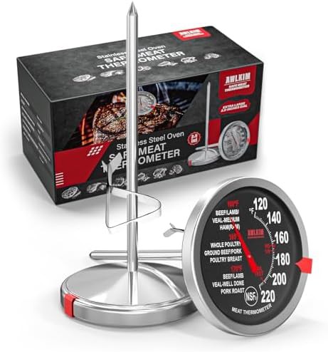 Stainless steel analog dial thermometer set