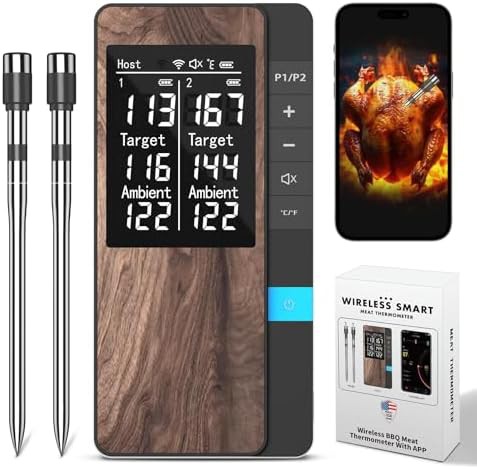Dual ultra thin bluetooth probe thermometer