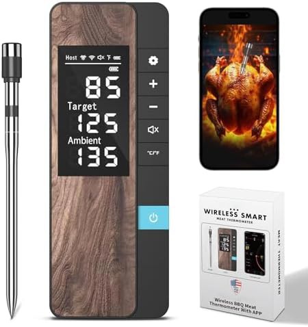 Ultra thin single probe bluetooth thermometer