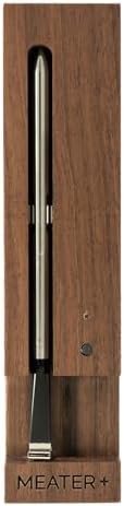 Walnut wood smart thermometer with extended range