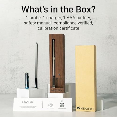 Walnut wood smart thermometer with extended range — photo 4