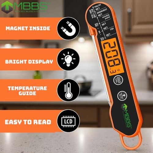 Waterproof fast read digital BBQ thermometer — photo 4
