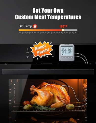Long probe dual digital thermometer for smoking — photo 3