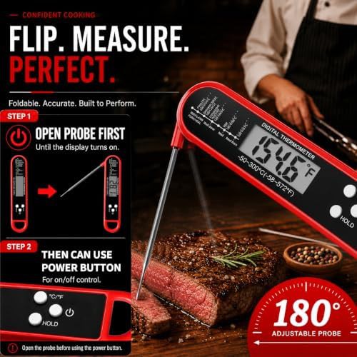 Magnetic waterproof digital instant read thermometer — photo 5