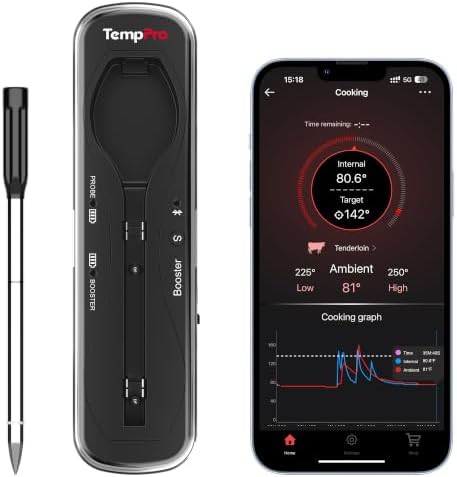 Waterproof wireless thermometer with upgraded probe