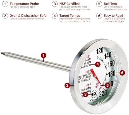 Oven safe analog dial thermometers two pack — photo 4