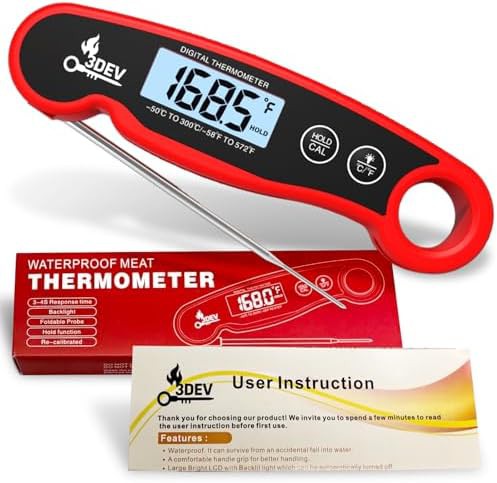 Backlit instant read turkey thermometer