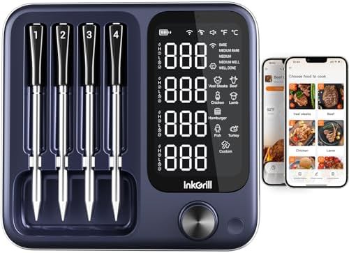 Smart thermometer with unlimited range and four probes