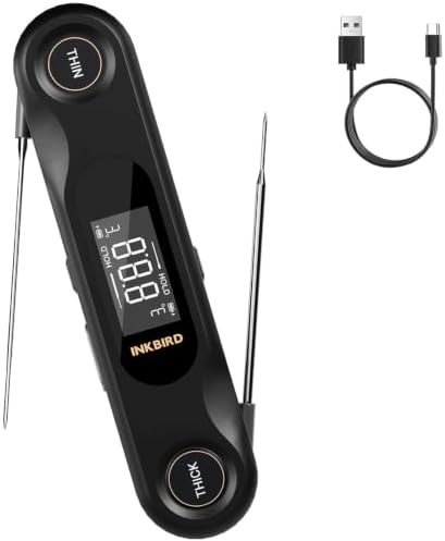 Dual probe ultra thin instant read thermometer