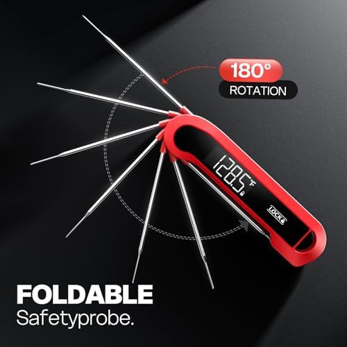 Red fast response digital meat thermometer — photo 5