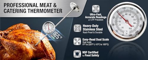 Stainless steel thermometer with 20 in probe — photo 3