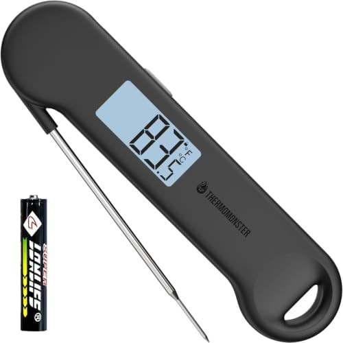 Auto rotating thermometer for deep frying and candy