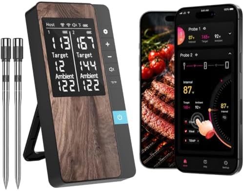 Wireless Digital Grill Thermometer with Dual Probes
