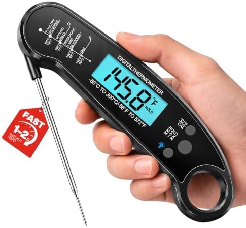 Waterproof digital instant read grill thermometer