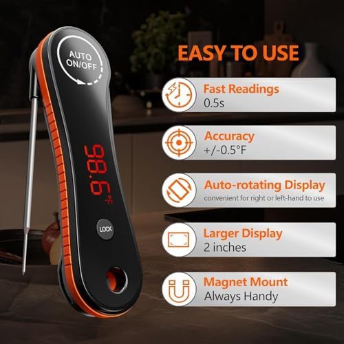 Waterproof instant read with rotating display — photo 3