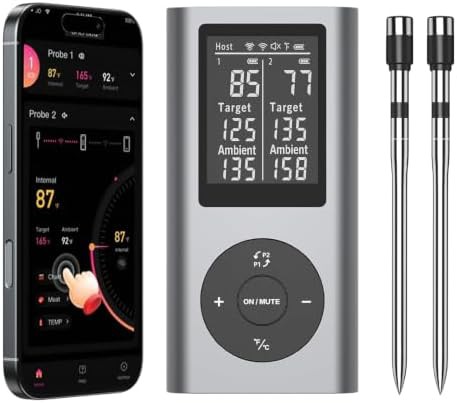 Digital Wireless Meat Thermometer with Two Probes