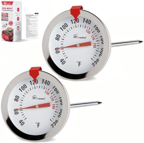 Oven safe analog thermometer two pack