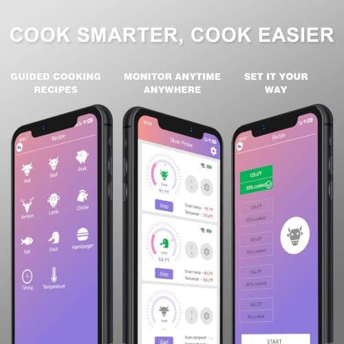 Wireless smart meat thermometer with display base — photo 3